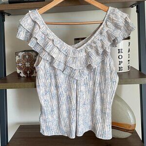 EXPRESS Tiered Sleeveless Top, Size Small Y2K Style